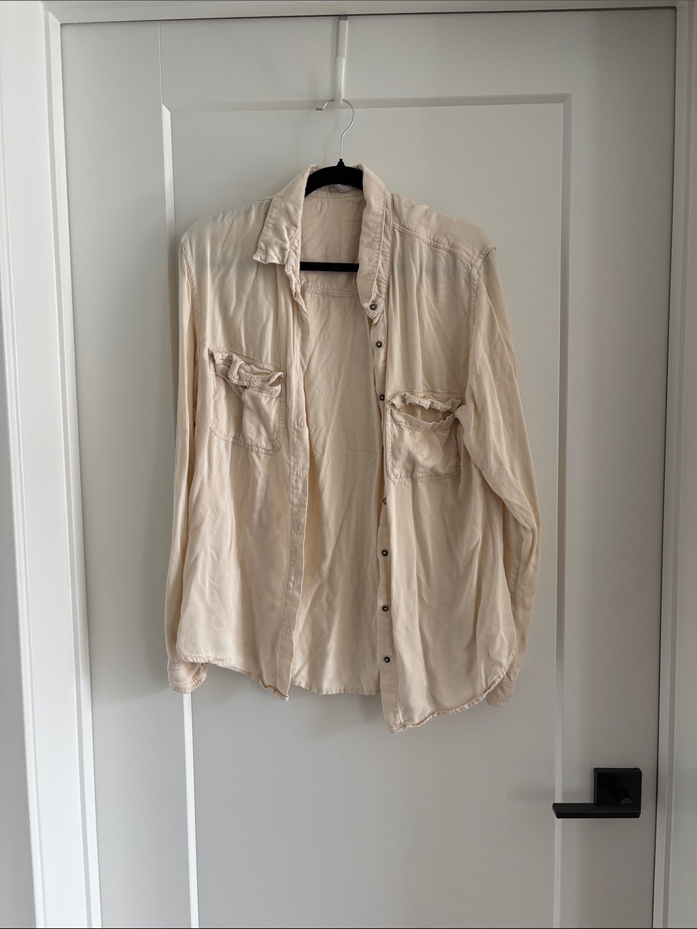 Indah Light Cream Oversized Shirt